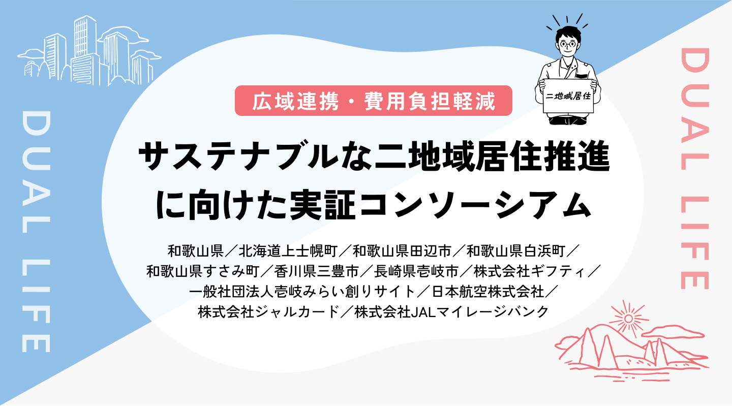 【広域連携／費用負担軽減】サステナブルな二地域居住推進に向けた実証コンソーシアム