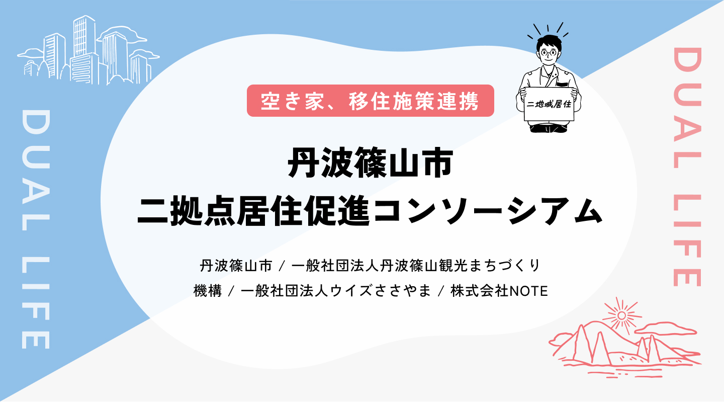 【空き家、移住施策連携】丹波篠山市二拠点居住促進コンソーシアム